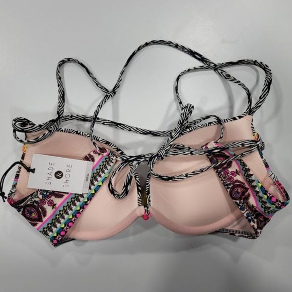 Shade & Shore Boho Pink Push Up Bikini Top - Picture 6 of 9